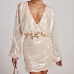 Studio Pearl Sequin Mini Dress